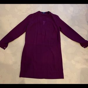 Madewell burgundy long sleeve dress